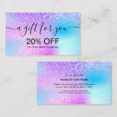 Moderne Holographic Discount Kaart Kortingskaartje (Voorkant / Achterkant)