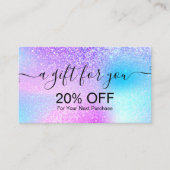 Moderne Holographic Discount Kaart Kortingskaartje (Voorkant)