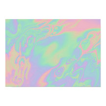 Moderne Holographic Effect Script Rainbow Pastel