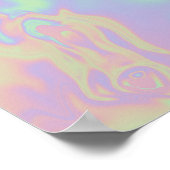 Moderne Holographic Effect Script Rainbow Pastel Poster (Hoek)