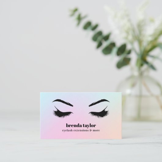 Moderne Holographic Eyelash Browbar professional Visitekaartje (Staand voorkant)