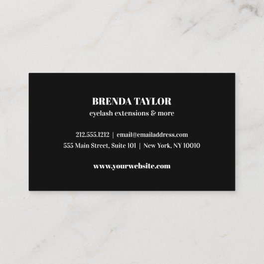 Moderne Holographic Eyelash Browbar professional Visitekaartje (Achterkant)