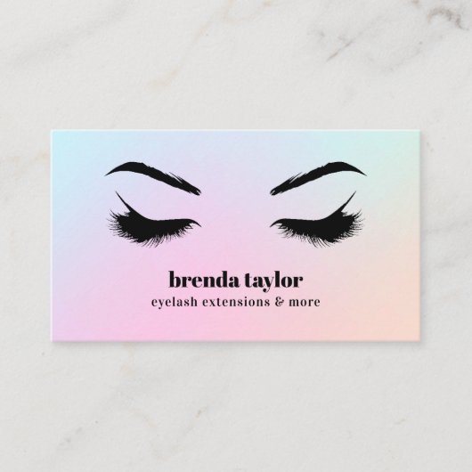 Moderne Holographic Eyelash Browbar professional Visitekaartje (Voorkant)