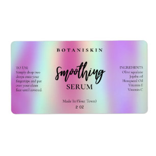 Moderne Holographic Face Serum Labels
