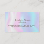 Moderne Holographic Gold Confetti Loyalty Kaart (Achterkant)