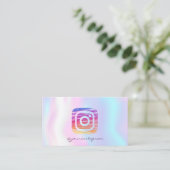 Moderne Holographic Instagram Social Media Visitekaartje (Staand voorkant)
