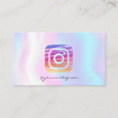 Moderne Holographic Instagram Social Media Visitekaartje (Voorkant)