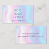 Moderne holographic Instagram Voeg je Logo toe Visitekaartje (Voorkant / Achterkant)