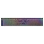 Moderne Holographic Metal Name - Desk Name Naambordje (Voorkant)