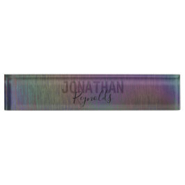 Moderne Holographic Metal Name - Desk Name Naambordje