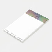 Moderne Holographic Metal Name - Post-it® notes (Schuin)