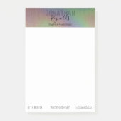 Moderne Holographic Metal Name - Post-it® notes (Voorkant)