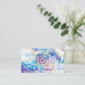 Moderne Holographic Opal Instagram Social Media Visitekaartje (Staand voorkant)