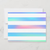 Moderne Holographic Personalized Stationery Notitiekaartje (Achterkant)