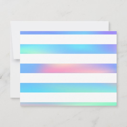 Moderne Holographic Personalized Stationery Notitiekaartje (Achterkant)