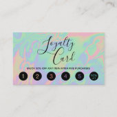 Moderne Holographic Script Rainbow Pastel Loyalty (Voorkant)
