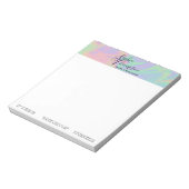 Moderne Holographic Script Rainbow Pastel - Notiti Notitieblok (Linkerzijde)