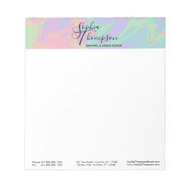 Moderne Holographic Script Rainbow Pastel - Notiti Notitieblok