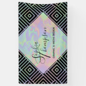 Moderne Holographic Symmetrisch Patroonbanner Spandoek (Verticaal)