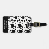 Moderne Holstein-Friesian Koeienprintpatroon Reize Bagagelabel (Voorkant horizontaal)