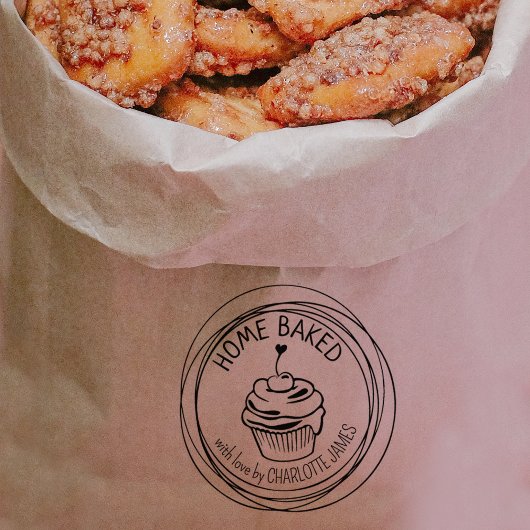 Moderne Home Baked Cupcakes Rubberstempel