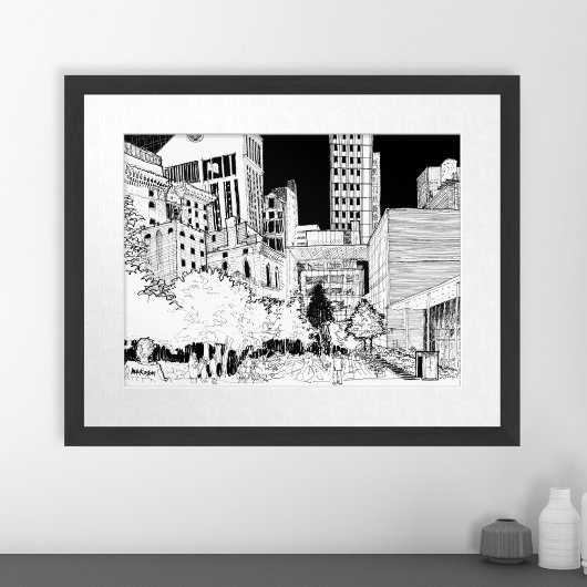Moderne Home Decor NYC Travel Sketch Wall Art Prin Poster