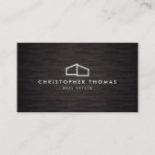 Moderne Home Logo Architectuur, Vastgoed DK Wood Visitekaartje (Voorkant)
