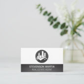 Moderne Home Real Estate Logo Visitekaartje (Staand voorkant)