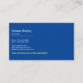 Moderne Home Renovation Reparation Handyman Blue Visitekaartje (Achterkant)