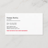 Moderne Home Renovation Reparation Handyman Visitekaartje (Achterkant)