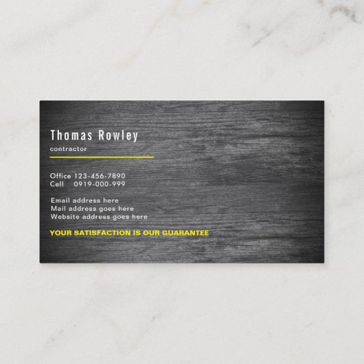 Moderne Home Renovation Reparation Handyman Visitekaartje (Achterkant)