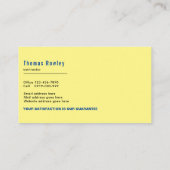 Moderne Home Renovation Reparation Handyman Yellow Visitekaartje (Achterkant)