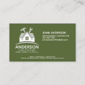 Moderne Home Repair Onderhoudsservice Groen Visitekaartje (Voorkant)