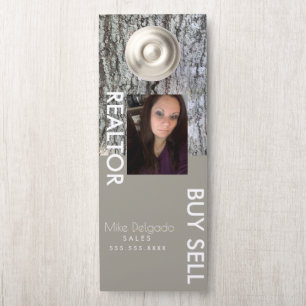 Moderne Home Sales Broker van Property Manager Deurhanger