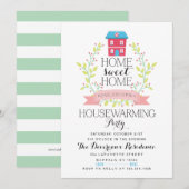 Moderne Home Sweet Home Housewarming Party Kaart (Voorkant / Achterkant)