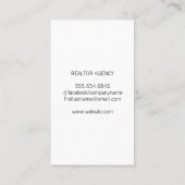 Moderne Home Zilveren Lijn Kunstwerk | Onroerend g Visitekaartje (Achterkant)