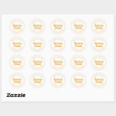 Moderne Homemade Banana Bread Mellow Yellow White Ronde Sticker (Vel)