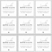 Moderne homemade bath Salt Waterproof Product Labe Sticker (Voorkant)