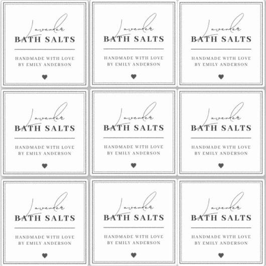 Moderne homemade bath Salt Waterproof Product Labe Sticker (Voorkant)