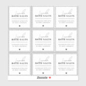 Moderne homemade bath Salt Waterproof Product Labe Sticker (Vel)