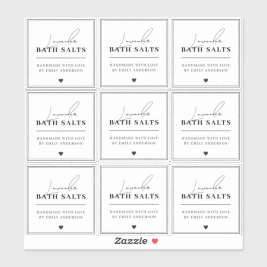 Moderne homemade bath Salt Waterproof Product Labe Sticker (Vel)