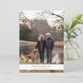 Moderne Hond Familie Foto Valentijnsdag Kaart (Staand voorkant)