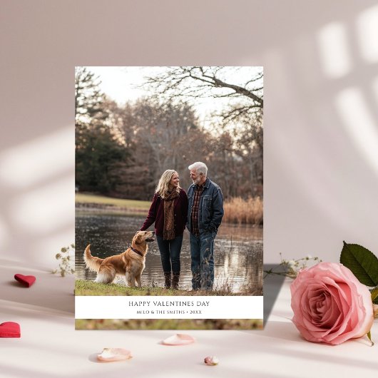 Moderne Hond Familie Foto Valentijnsdag Kaart