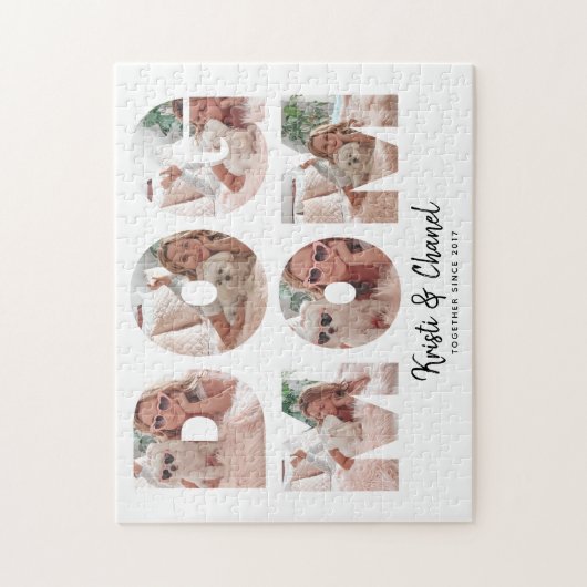 Moderne hond mam 6 Aangepaste tekst voor fotocolla Legpuzzel (Verticaal)