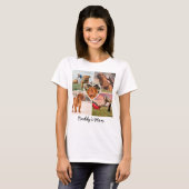 Moderne Hond Moeder Aangepaste Foto Collage met Na T-shirt (Voorkant volledig)