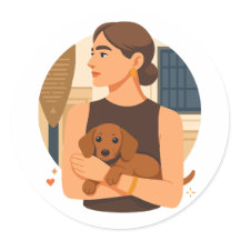 Moderne Hond Moeder Esthetiek Met Cute Puppy