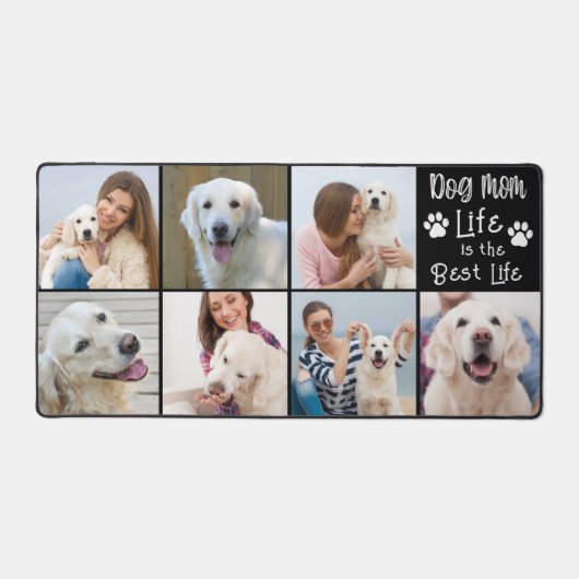Moderne Hond Moeder Leven 7 Fotocollage Aangepaste Bureaumat (Voorkant)