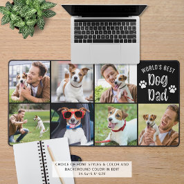 Moderne Hond Papa 7 Fotocollage Aangepaste kleur Bureaumat