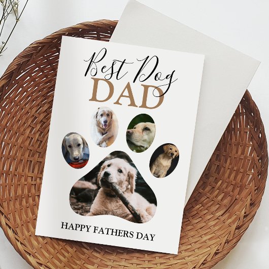 Moderne Hond Papa | Fotocollage Feestdagen Kaart
