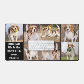 Moderne Hond Papa Life Custom 7 Fotocollage Bureaumat (Keyboard & Muis)